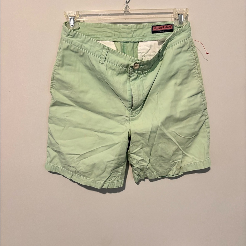 Vineyard Vines Light Green Flat Front Men's Shorts